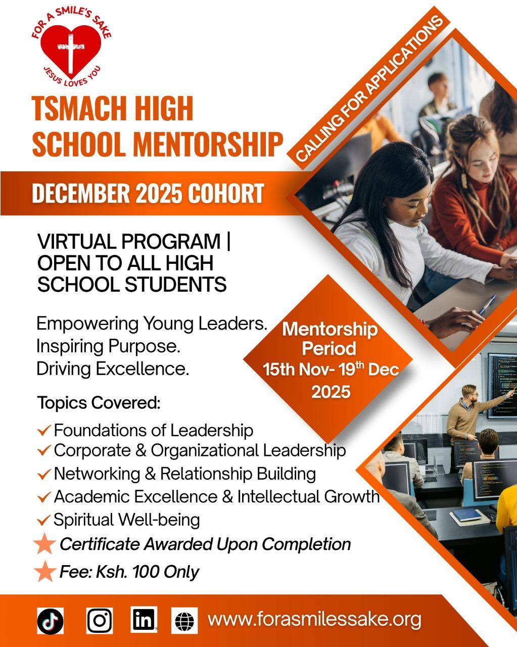 Tsamach highschool mentorship December 2025 Cohort