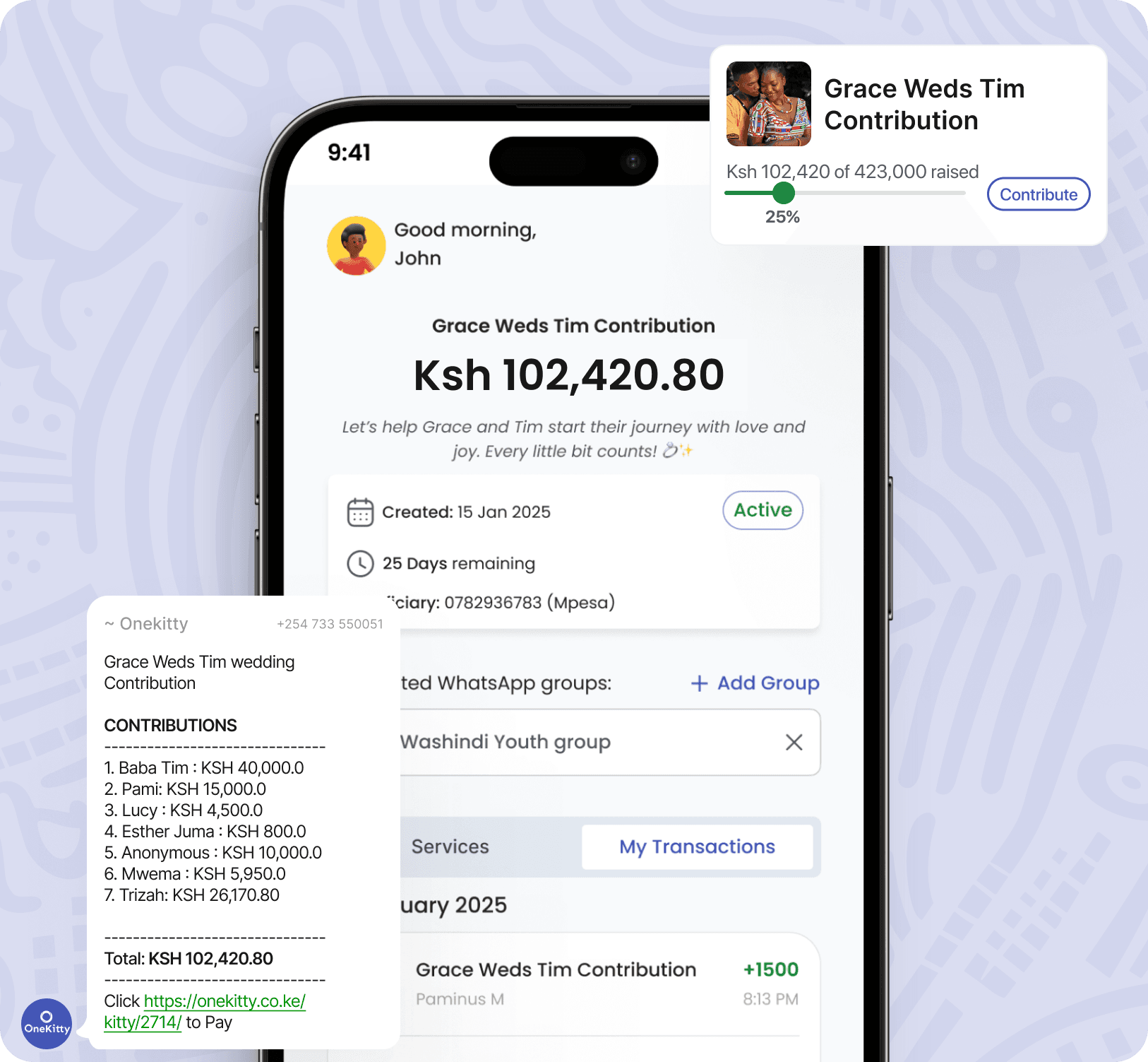 Easily Contribute with Friends & Family